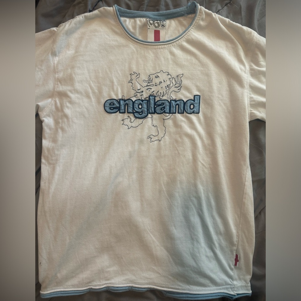 England Graphic Men's Shirt - Cream